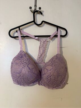 Victoria's Secret Lavender Lace Push Up Racerback Bra
